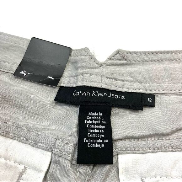 Calvin Klein Nwt Gray Linen Shorts - Picture 10 of 15